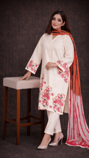 Premium Embroidery Three Pices
